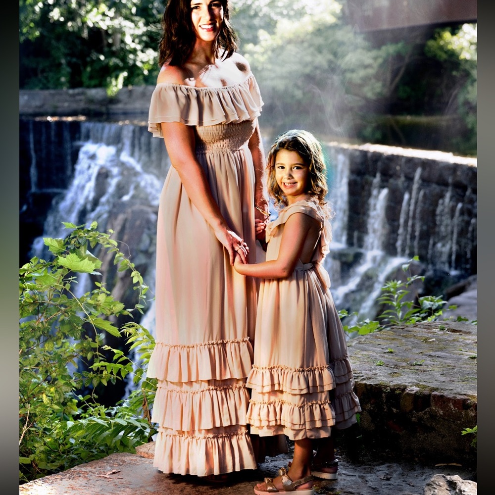 Mommy and me matching dress.
